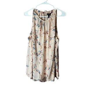 WHBM Pink Floral Sleeveless Top 2X